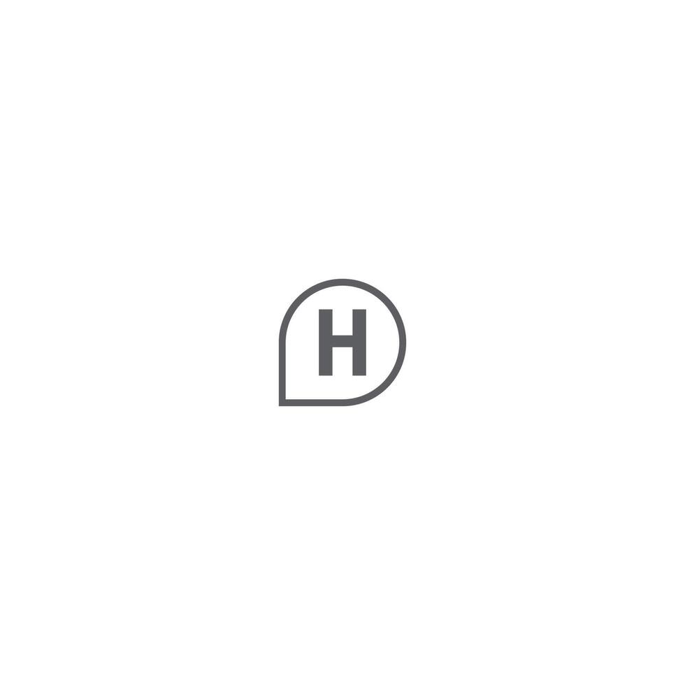 Letter H  logo icon flat design concept vector