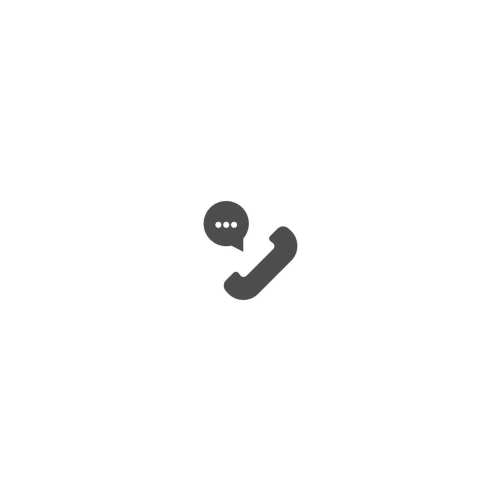vector de logotipo de icono de chat de burbuja de teléfono