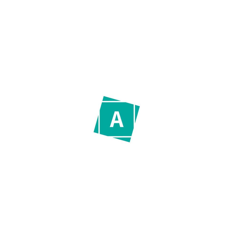 Letter A logotype in green color design concept vector