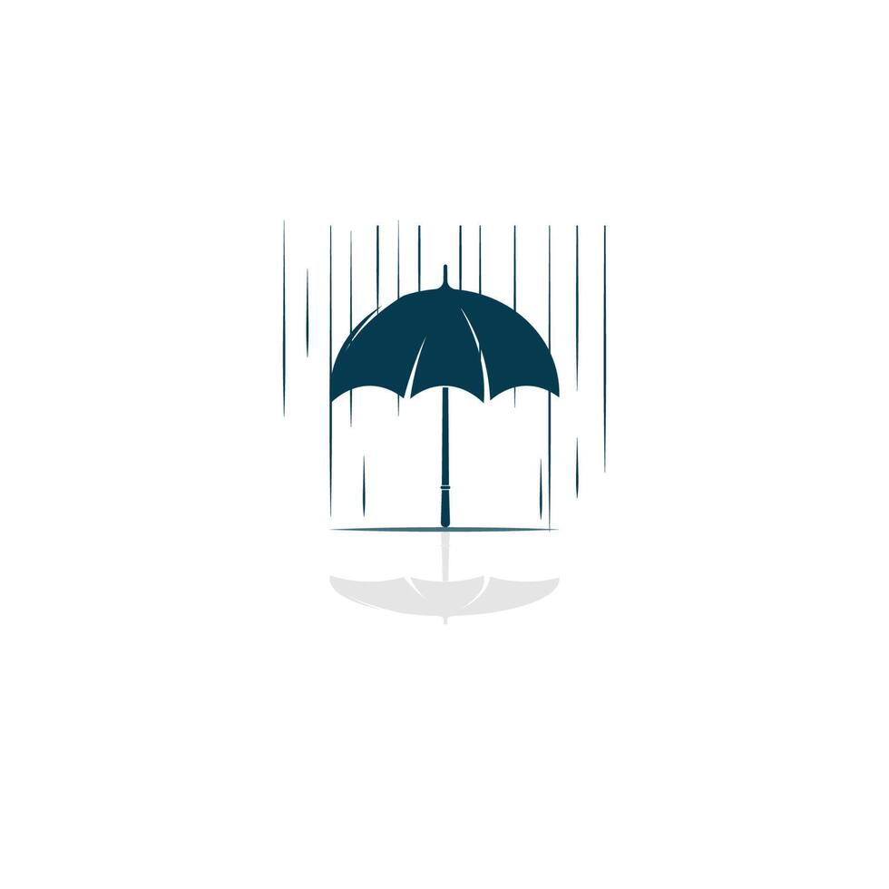 icono de logotipo de paraguas vector