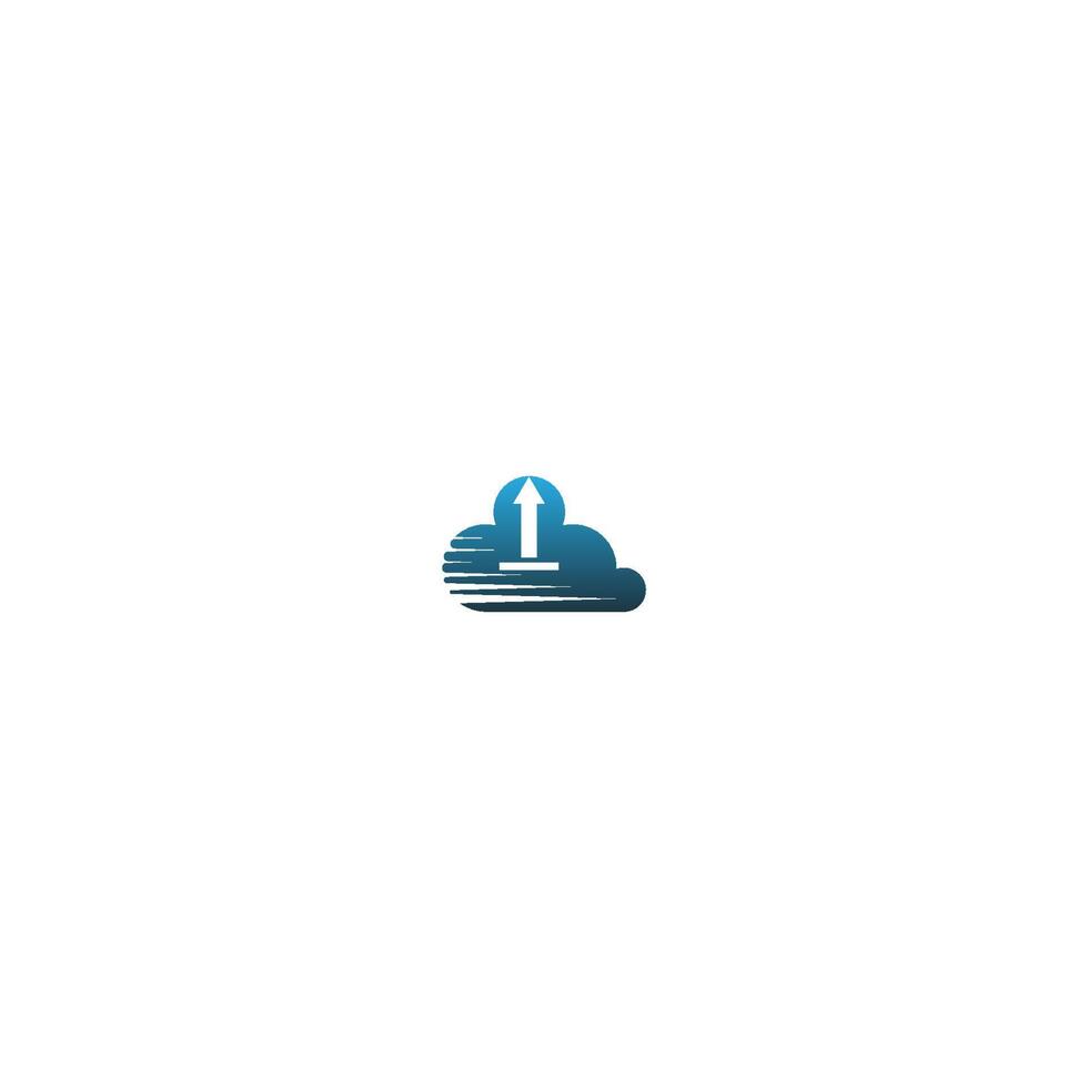 Up cloud icon logo design concept vector