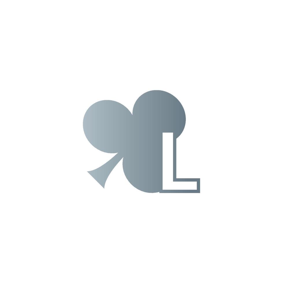 logotipo de letra l combinado con diseño de icono de trébol vector