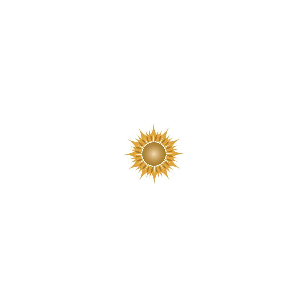 concepto de icono de logotipo de flor de sol vector