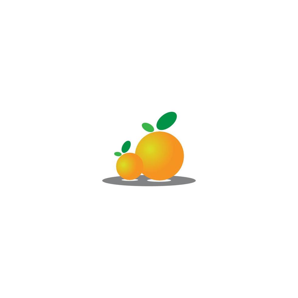 Orange fruit logo illustration vector