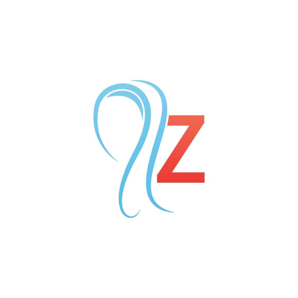logotipo de icono de letra z combinado con diseño de icono de hijab vector