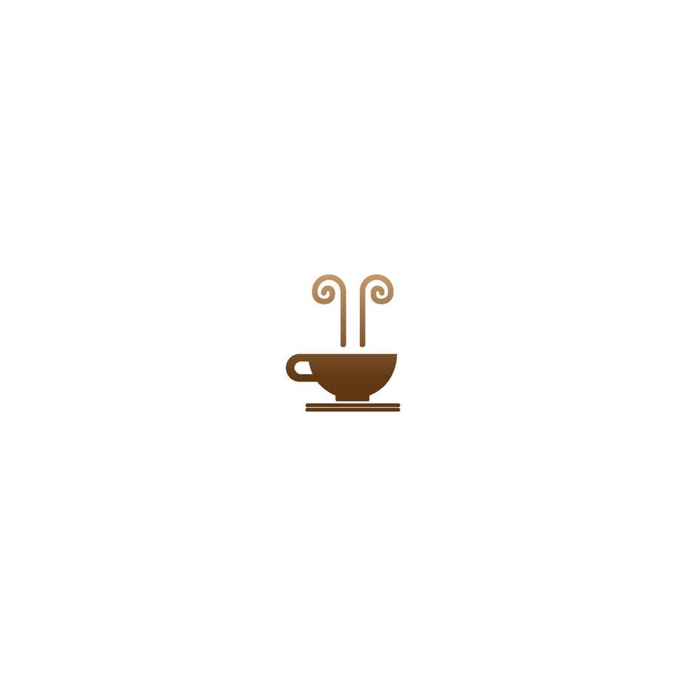 Coffee cup logo design vector cafe icon