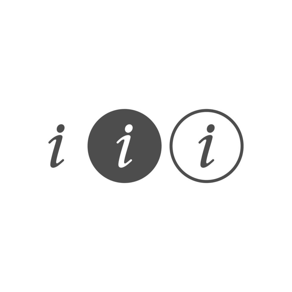 información, ayuda, letra i, diseño de icono de información vector