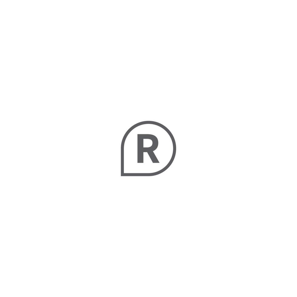 Letter R  logo icon flat design concept vector