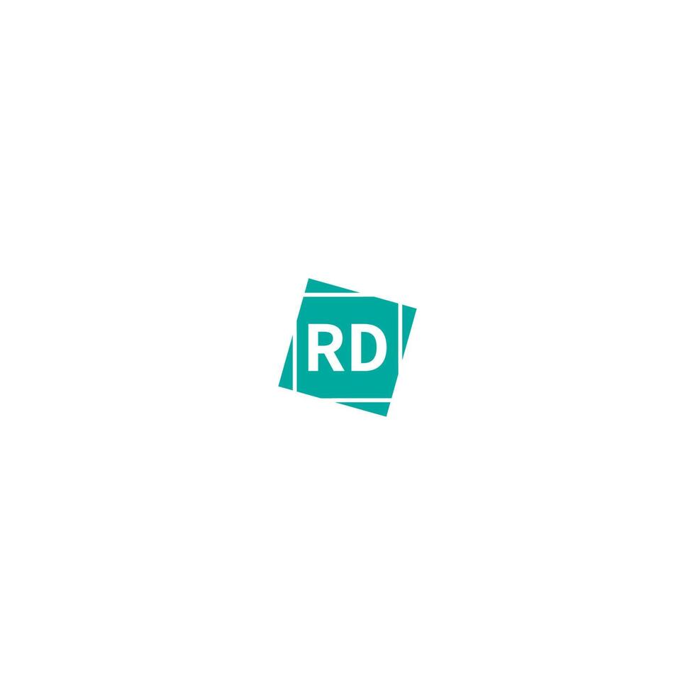 Letter RD logotype in green color design concept vector