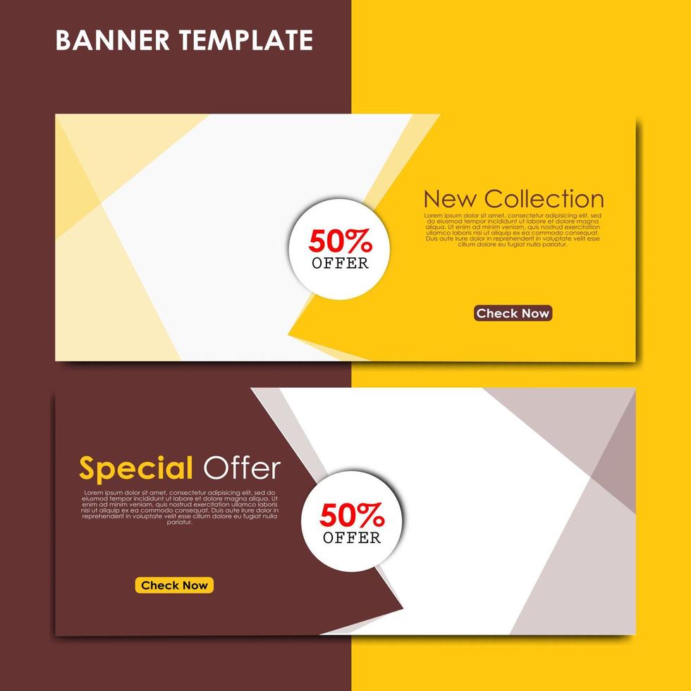 flash sale discount banner template promotion vector