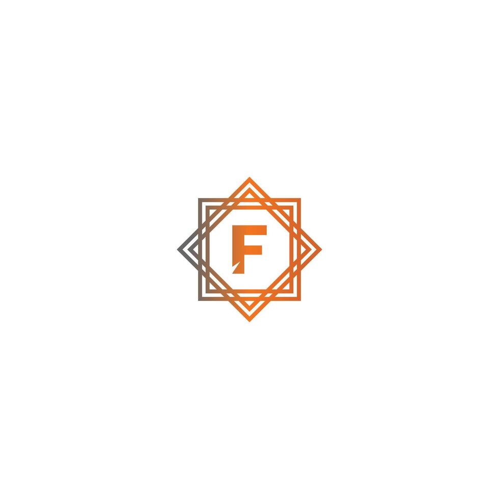 Square F logo letters design vector