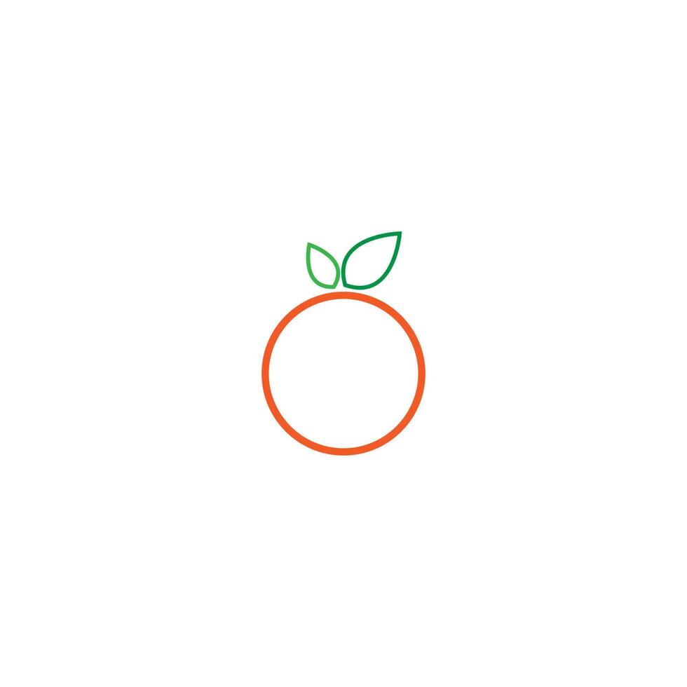 Orange fruit icon logo vector