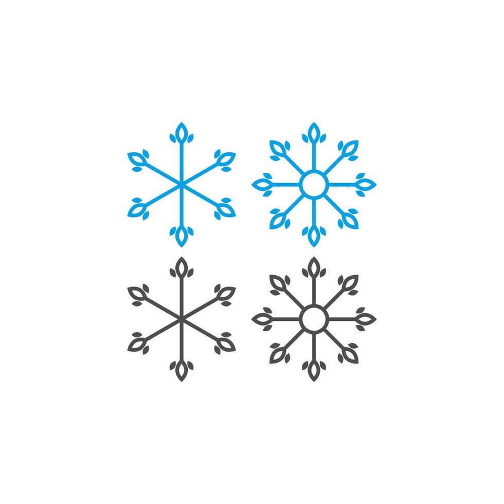 icono de adornos navideños con forma de copos de nieve vector