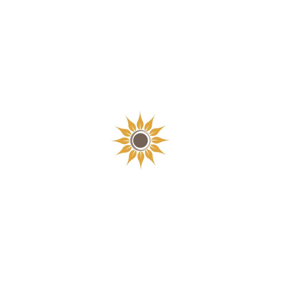 concepto de icono de logotipo de flor de sol vector