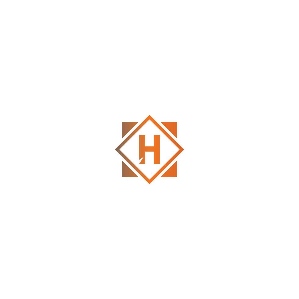 diseño de letras del logotipo cuadrado h vector
