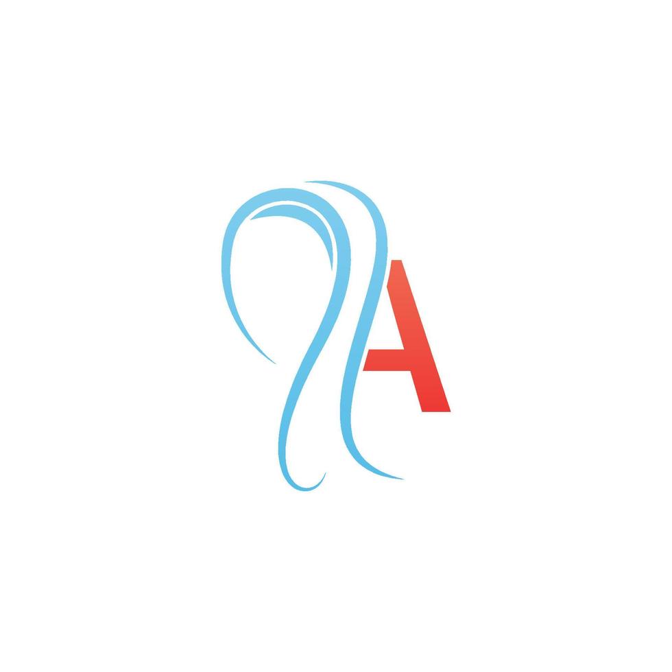Letter A icon logo combined with hijab icon design vector