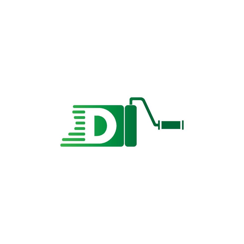 Paint logo letter D  design vector