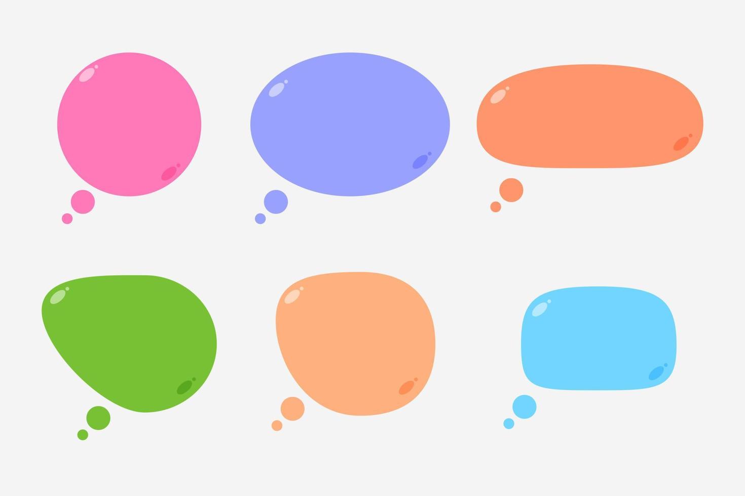 Colorful speech bubble vector