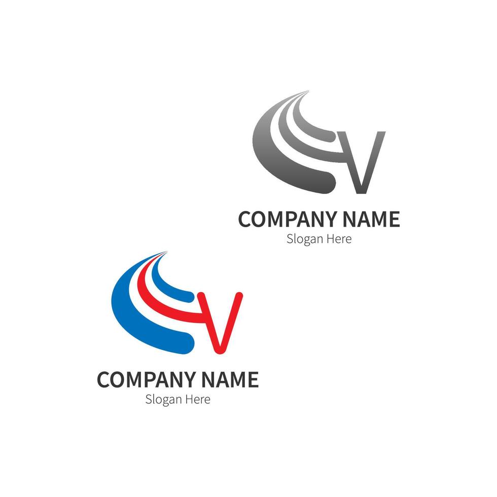 Letter V Logo Business Template Vector