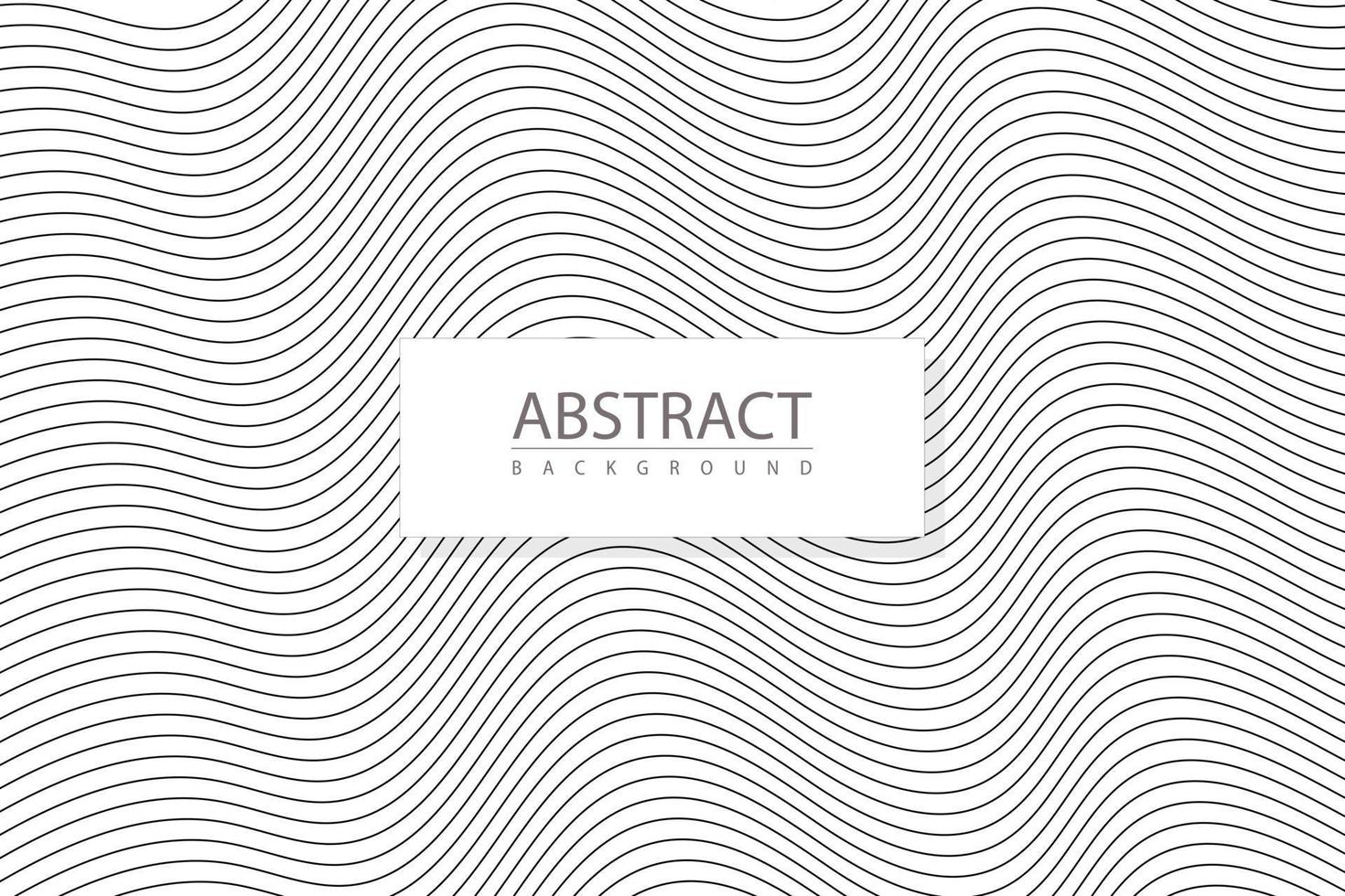 Abstract black and white wavy line background elegant vector