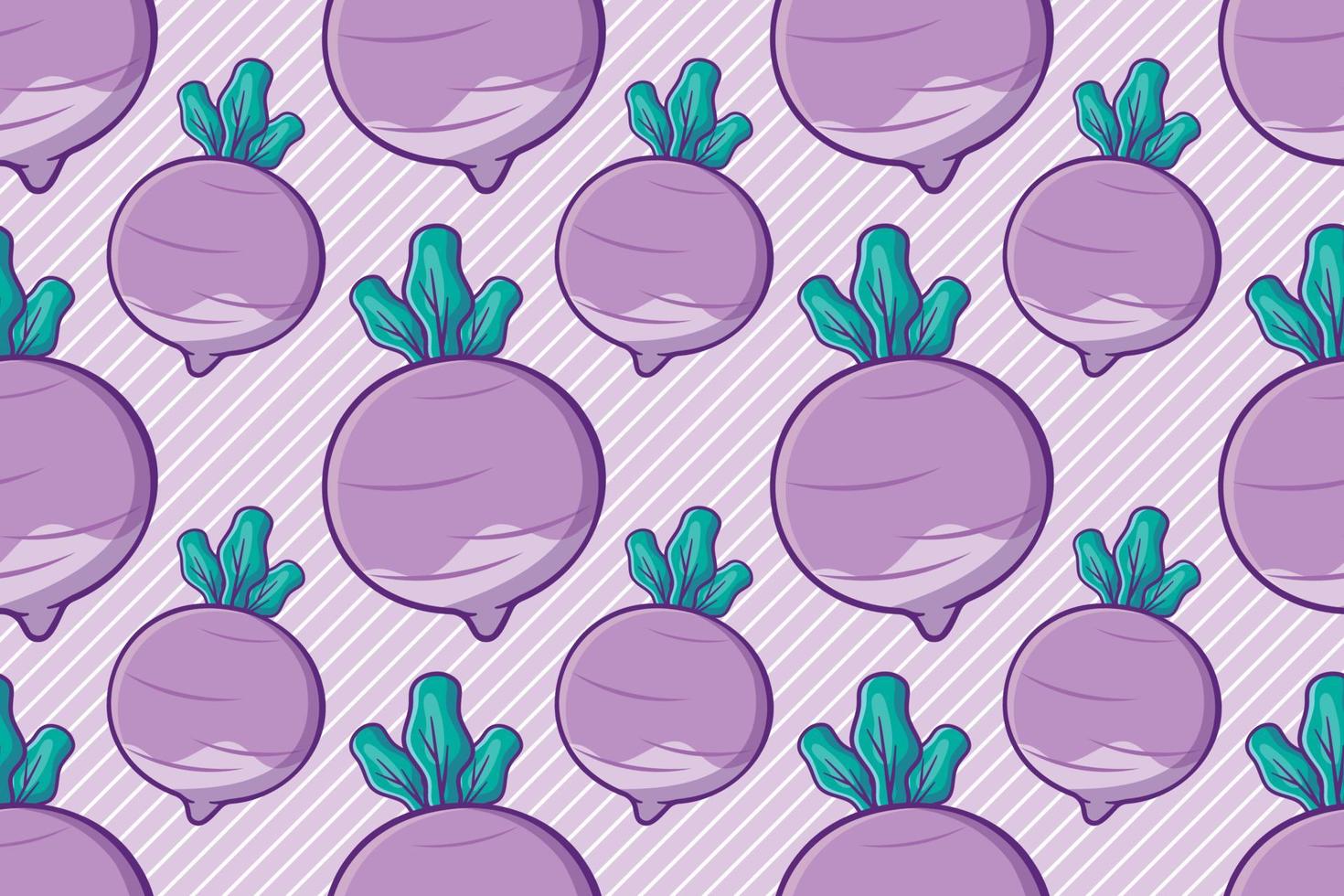 turnip vegetable seamless pattern vector illustration