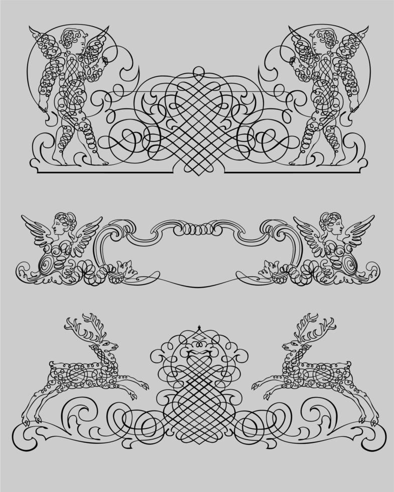 set of Elements Vector Ornament