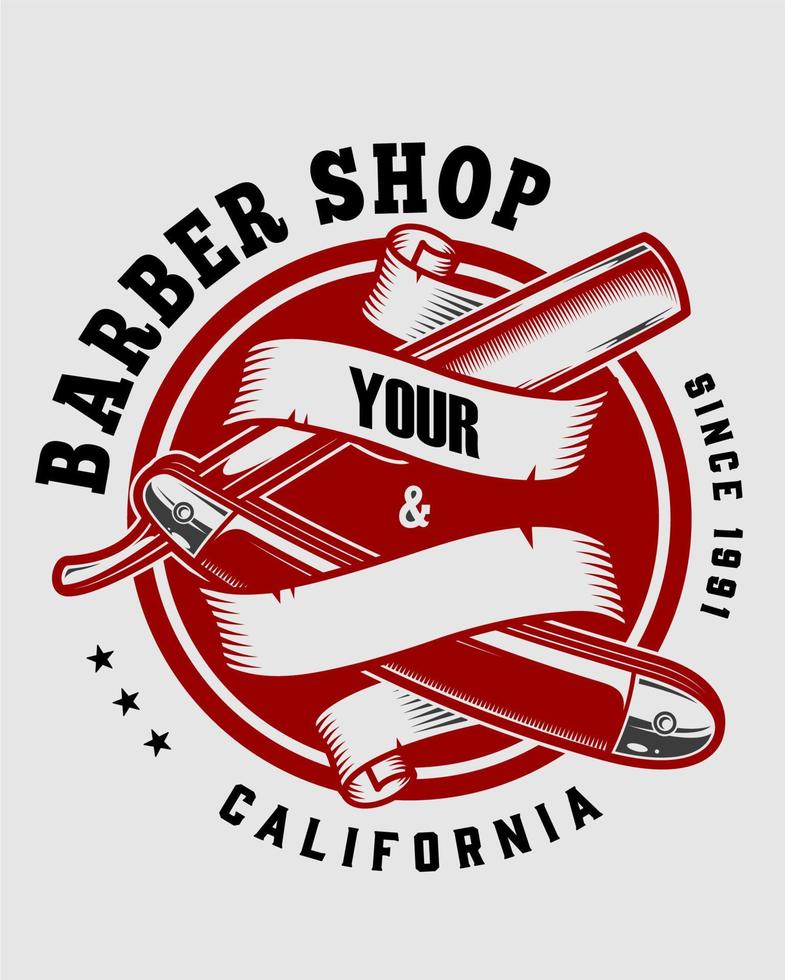 diseño de vector de logotipo para barbería