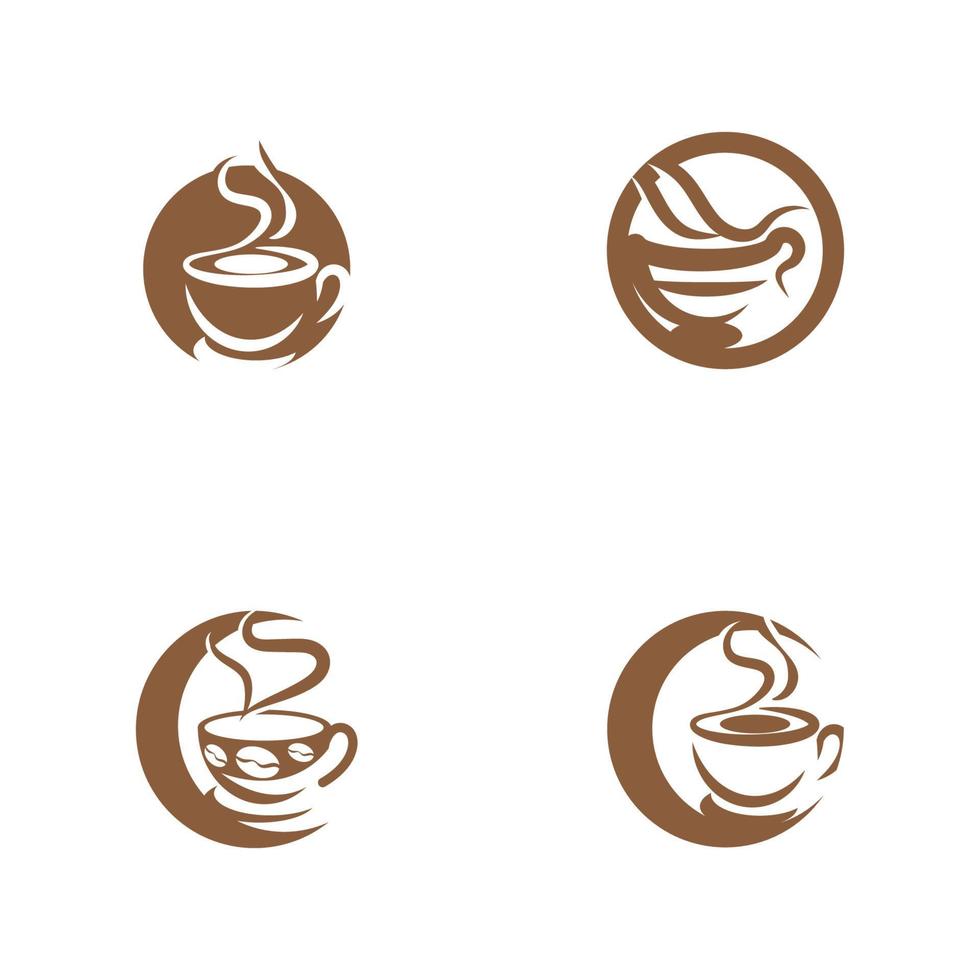 diseño de icono de vector de plantilla de logotipo de taza de café