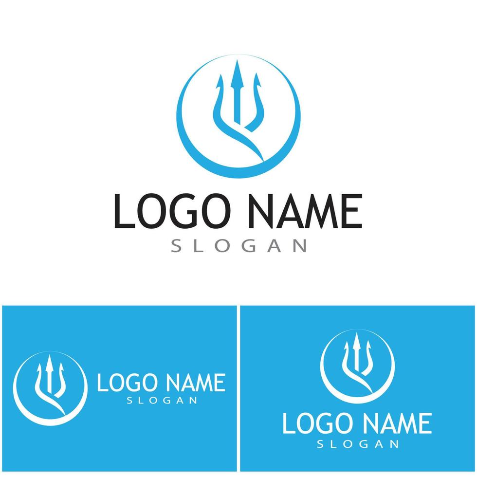 Trident Logo Template vector icon illustration design