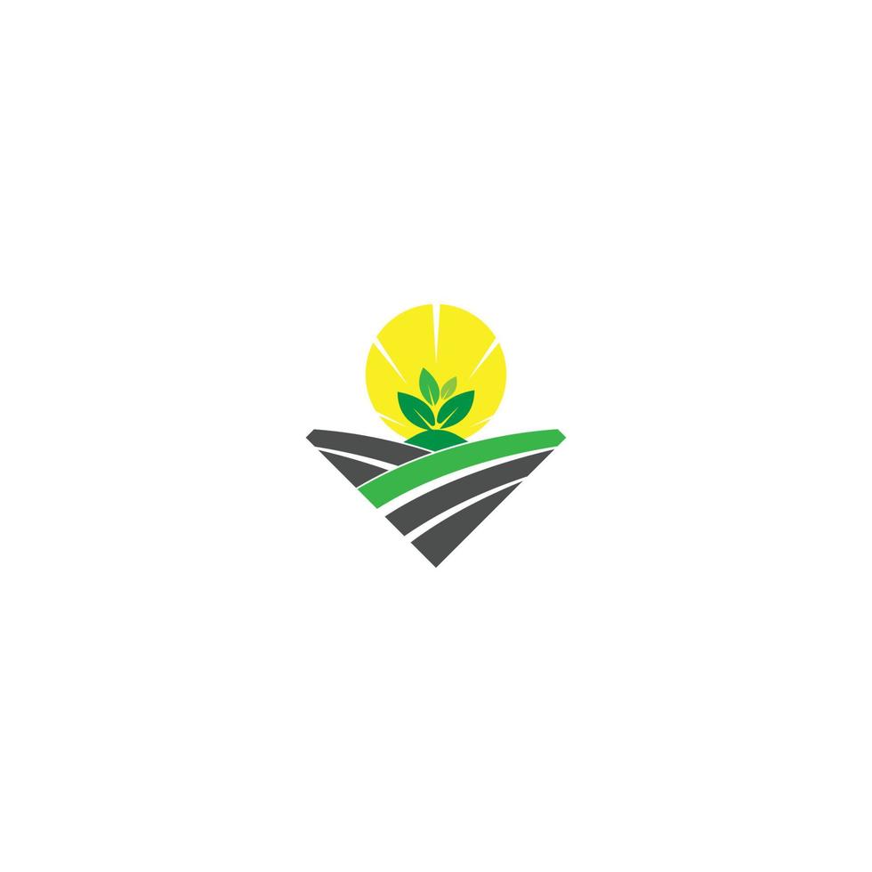 logotipo de agricultura. diseño de logotipo de hoja, concepto ecológico vector