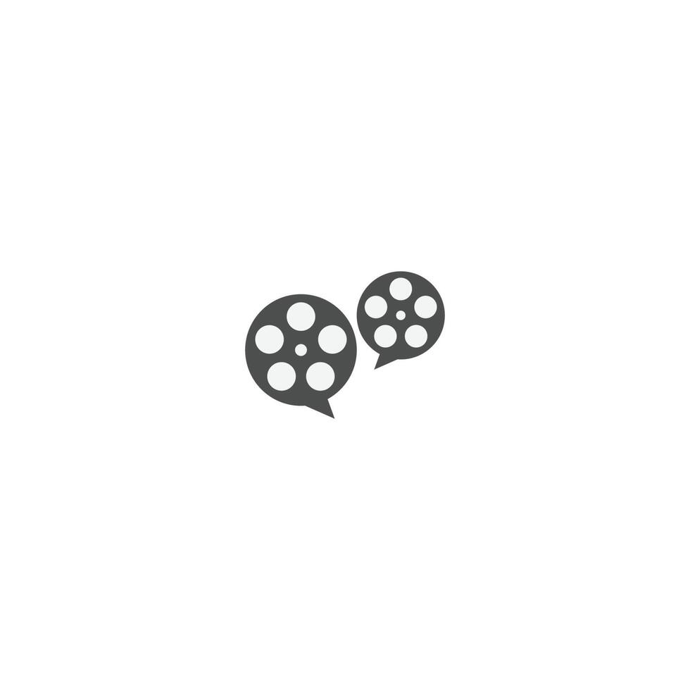 Roll movie icon logo vector