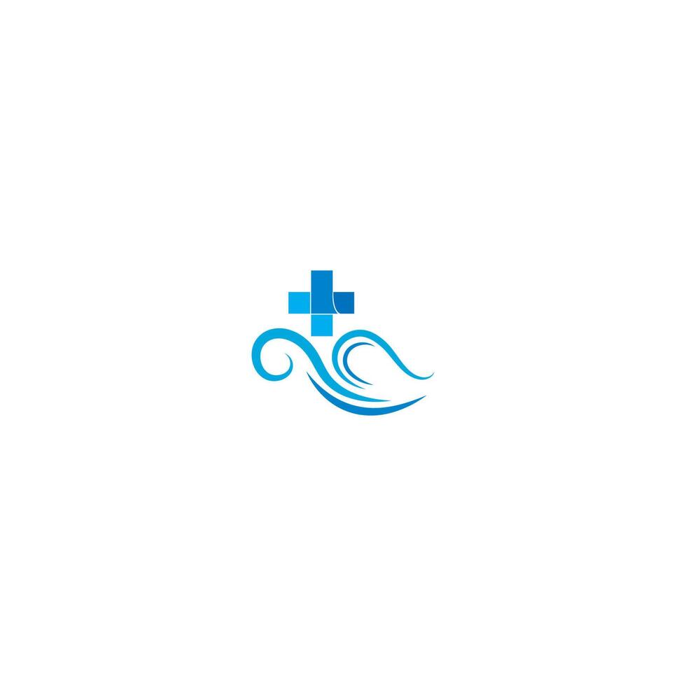 Healty wave logo icon vector