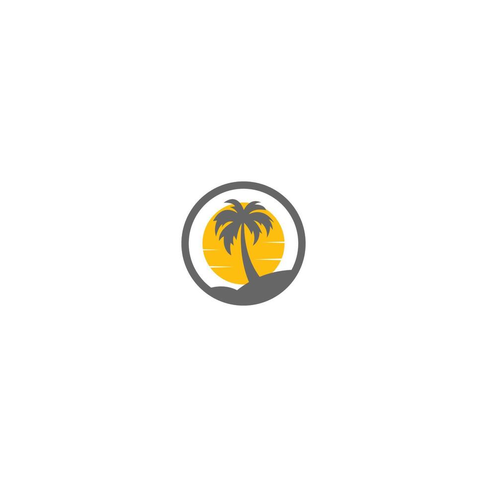 Palm beach, vitamin logo concept vector