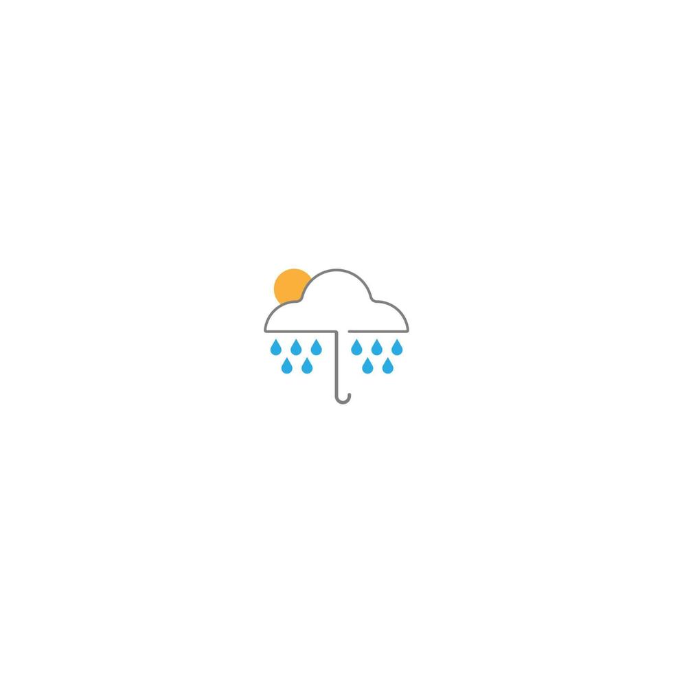 concepto de icono de logotipo de paraguas lluvioso vector