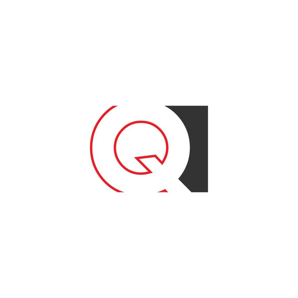Letter Q on square design vector