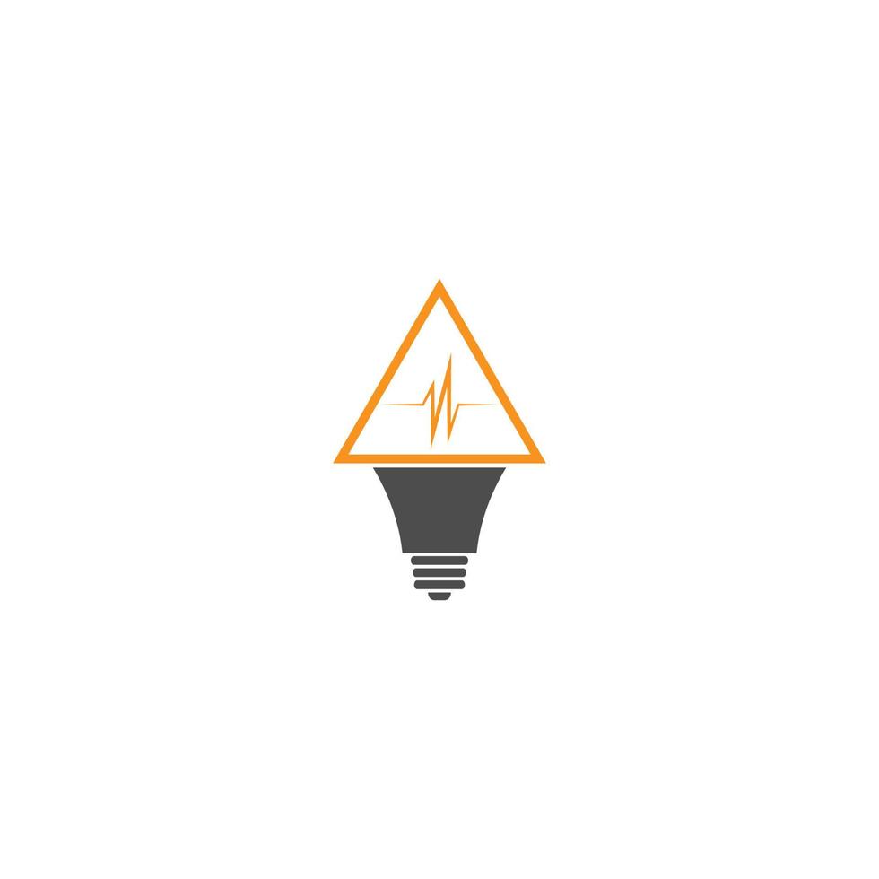 icono de logotipo de idea de lámpara de bombilla vector