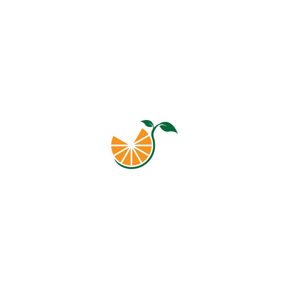 ilustración de logotipo de fruta naranja vector