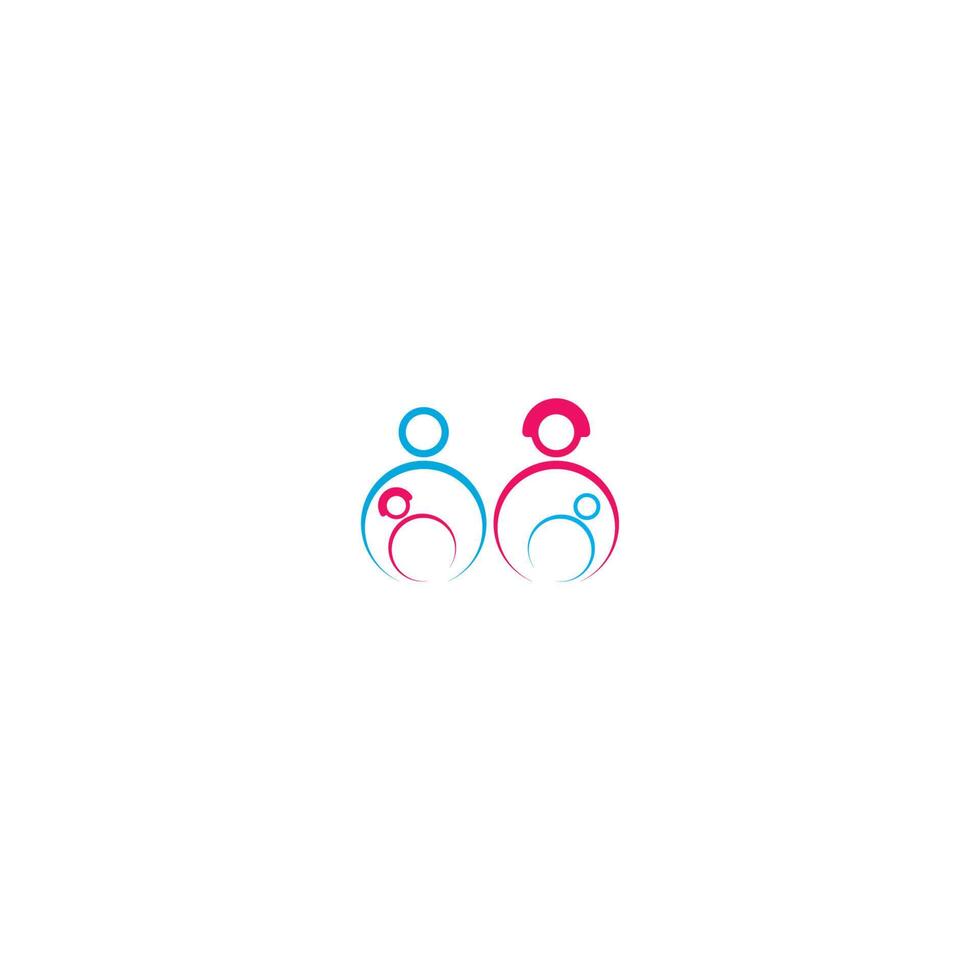 Family logo template icon vector