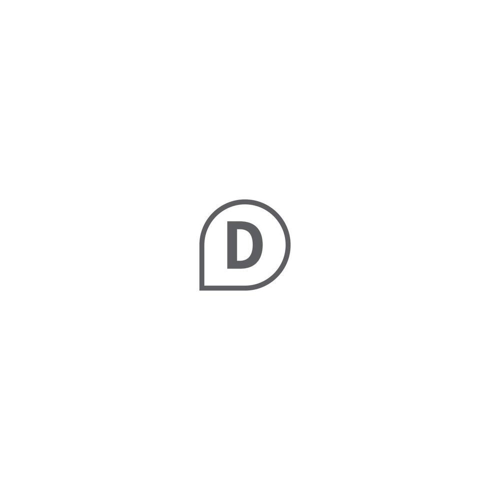 Letter D  logo icon flat design concept vector