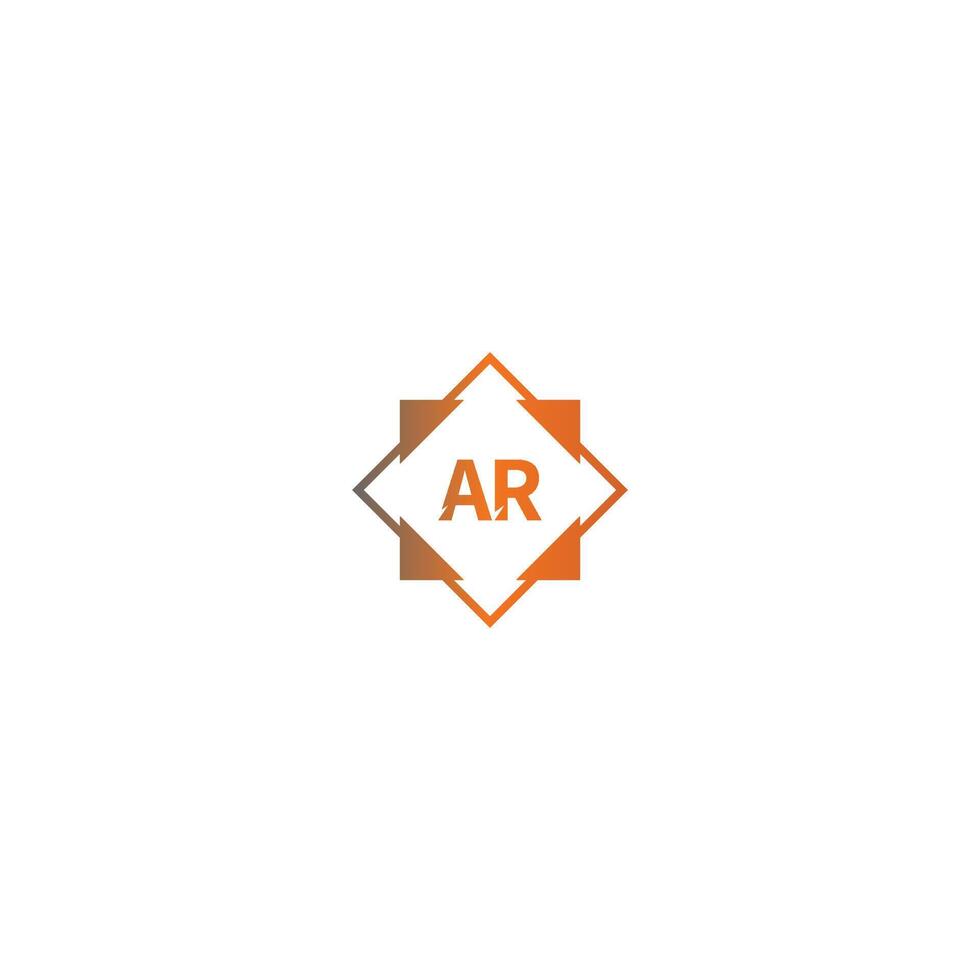 Square AR  logo letters design vector