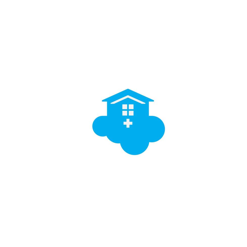 Cloud home care concept logo icon vector