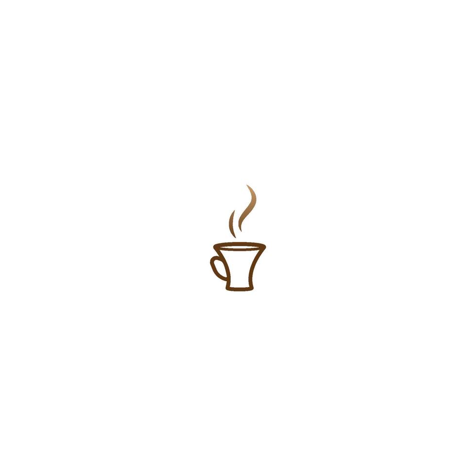 café taza logo diseño vector cafe icono