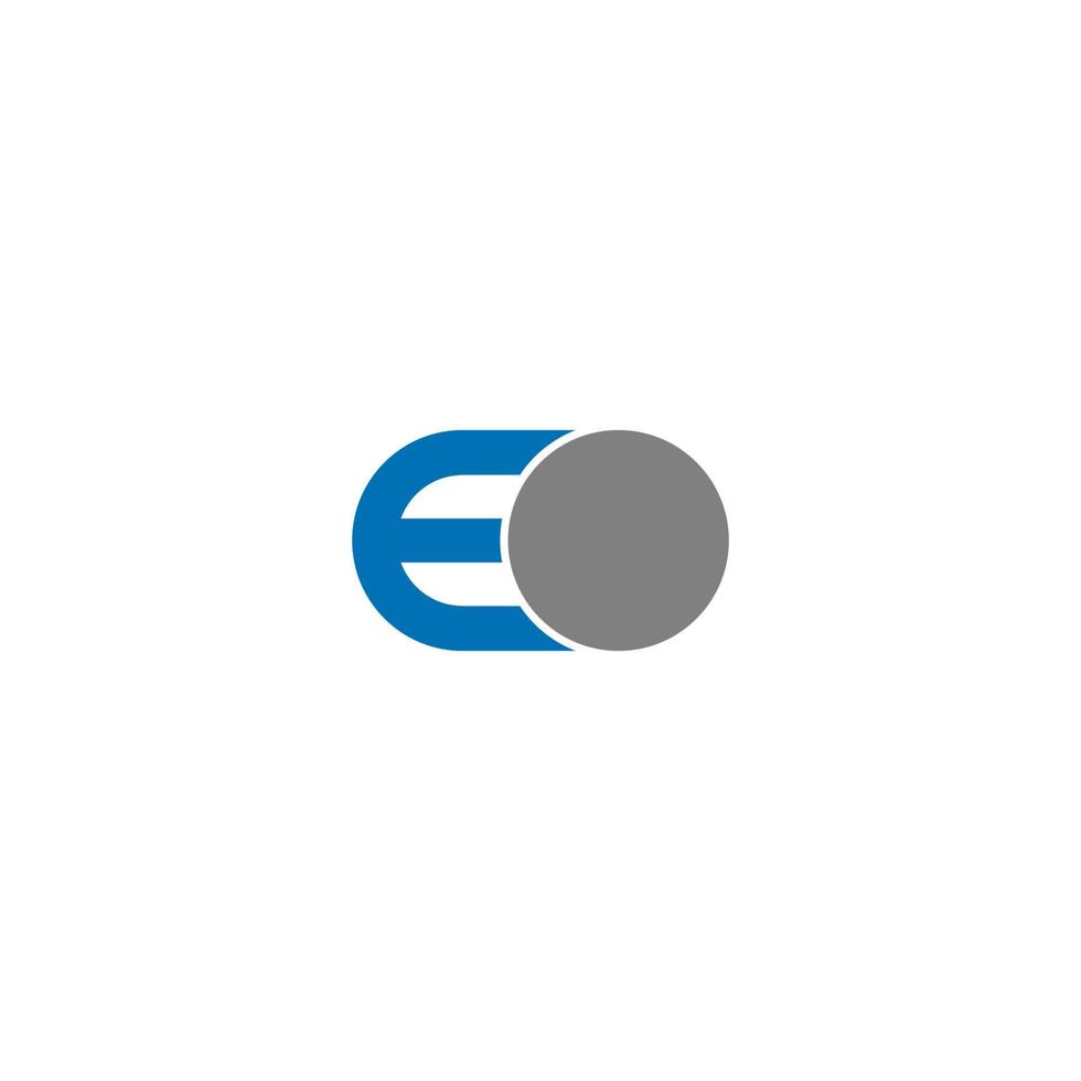 plantilla de icono de logotipo de letra eo vector