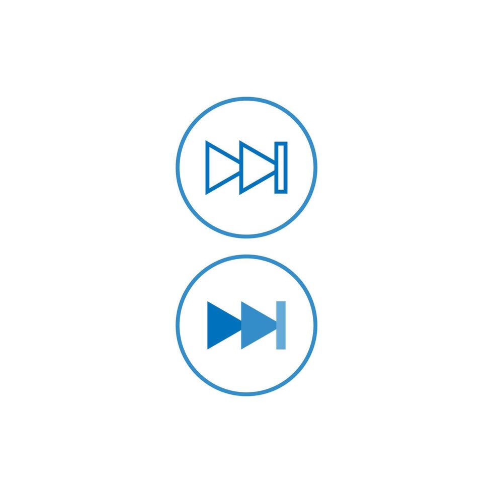 Media player button icon design vector