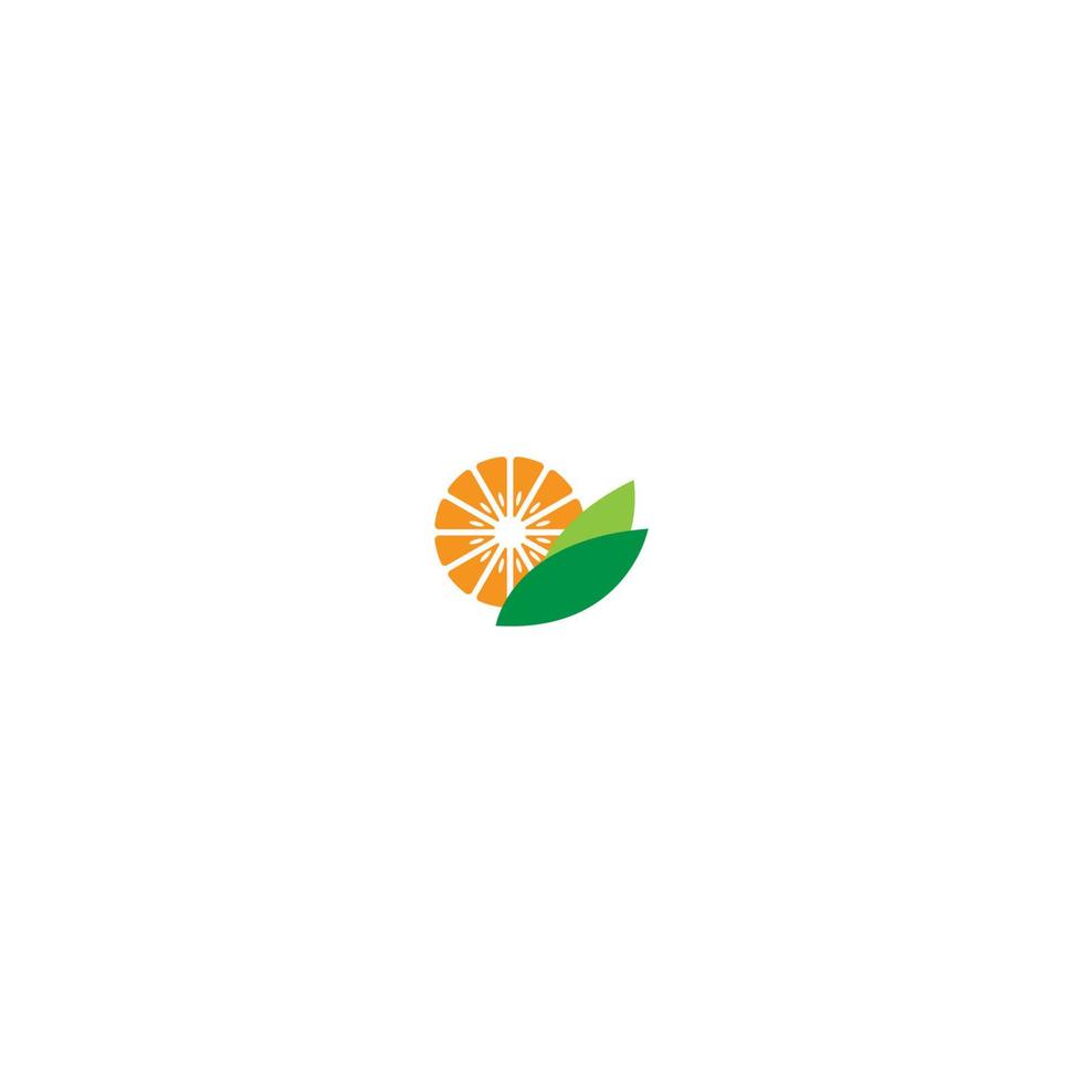 logotipo de icono de fruta naranja vector