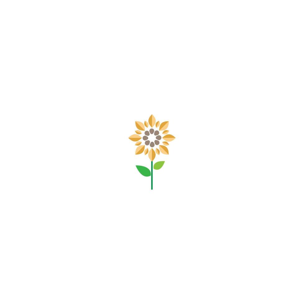 Sun Flower logo icon concept vector