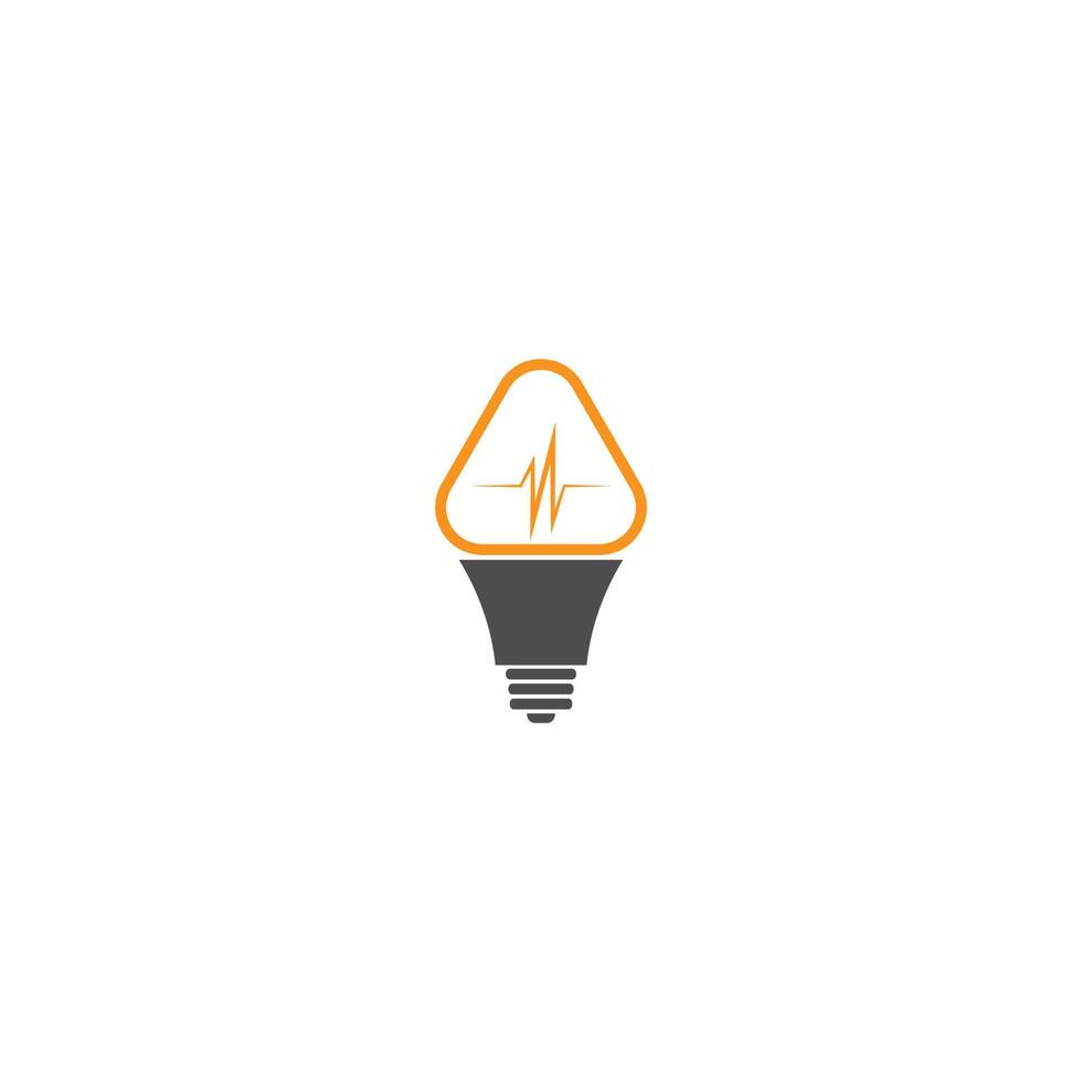 Light bulb lamp  idea logo icon vector