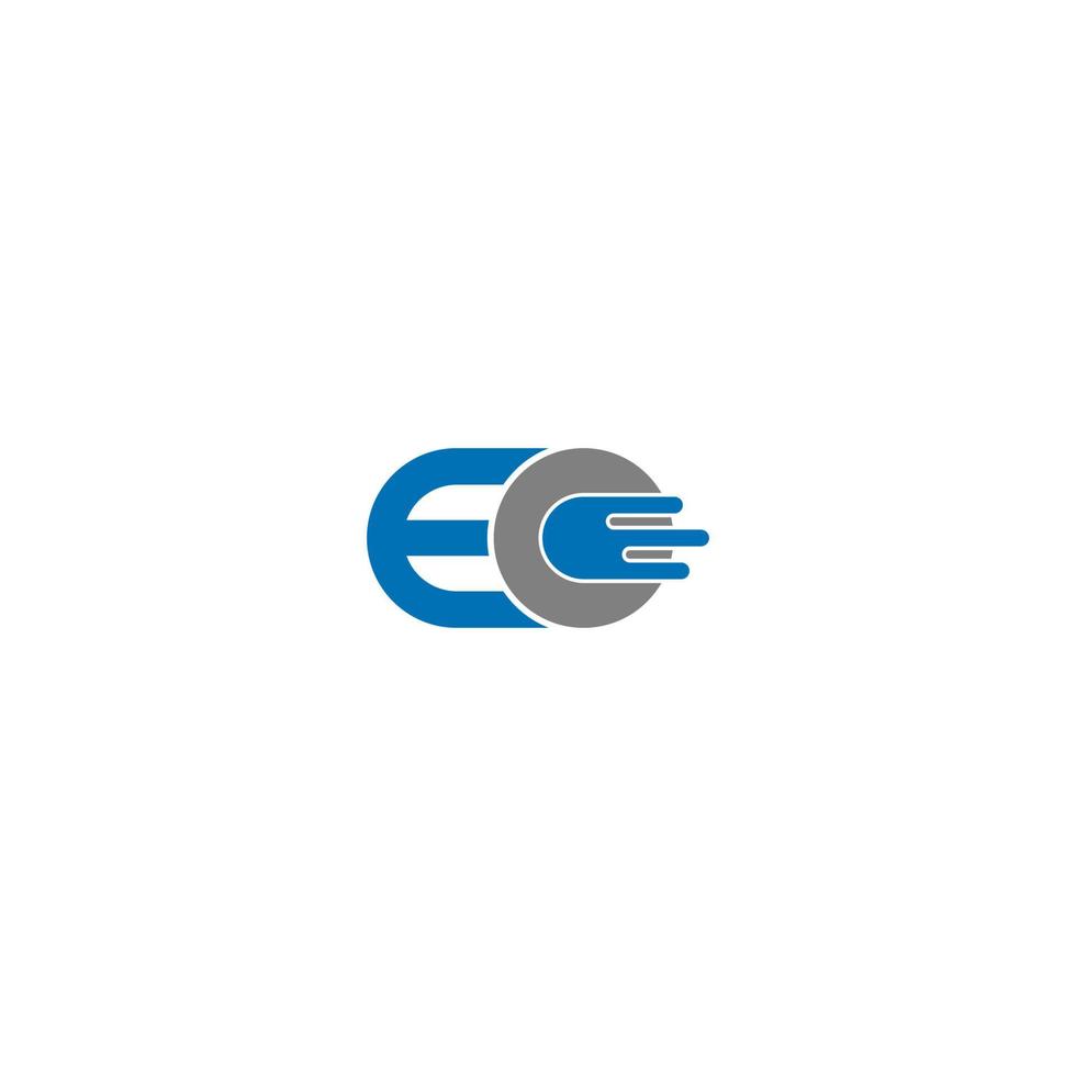 plantilla de icono de logotipo de letra eo vector
