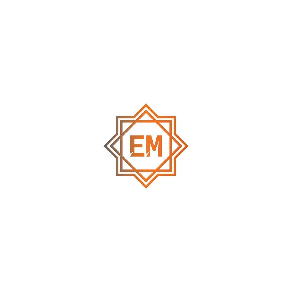 Square EM  logo letters design vector