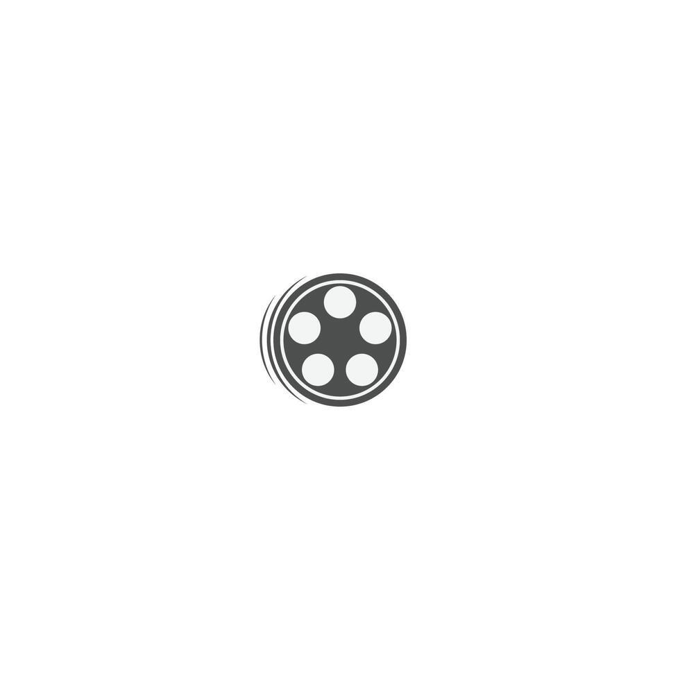 Roll movie icon logo vector